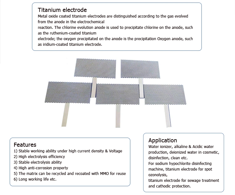 Platinum Coated Titanium Anode for Rich Hydrogen Water Cup